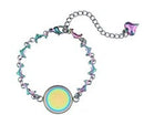 Bezel Bracelet Kit - Round - Rainbow - Cab 16mm - 1 set