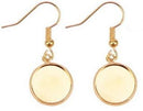 Bezel Earrings Kit - Round - 14mm - 1 pair