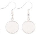 Bezel Earrings Kit - Round - 14mm - 1 pair