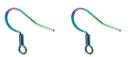 Earwire - Stainless Steel - Rainbow - 1 pair (2 pieces)