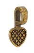 Bail - Glue On - Heart - 16mm x 8mm - 1 piece