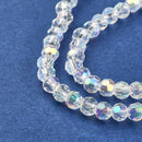 Glass - Round (Faceted) - 4mm - 32cm Strand