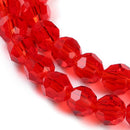 Glass - Round (Faceted) - 4mm - 32cm Strand