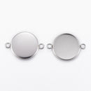 Bezel Connector - Round - Tray 18mm