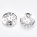 Perforated Disc Setting - Platinum - 10 pieces