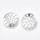 Perforated Disc Setting - Platinum - 10 pieces