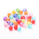 Acrylic - Round - Faceted - 7mm - 40 pieces