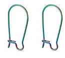 Earwire - Stainless Steel - Rainbow - 1 pair (2 pieces)