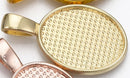 Bezel Pendant - Oval - 31mm x 12.5mm - 1 piece