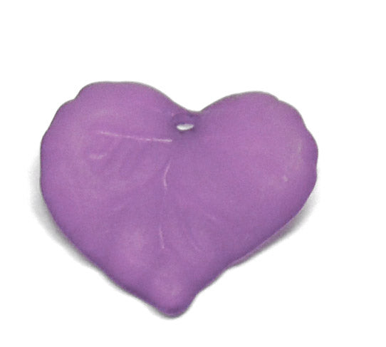 Acrylic - Leaf - Frosted - 16mm x 15mm - 50 pieces