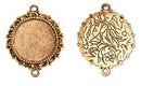 Connector - Round - Nunn Design - 37mm x 29mm - 1 piece