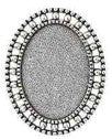 Bezel Brooch Kit - Oval - Tray 25mm x 18mm - 1 piece - Antique Silver