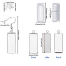 Bezel Earrings Kit - 1 pair - Stainless Steel