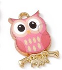 Charms - Owl - 21.5mm x 15mm - 2 pieces
