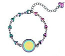 Bezel Bracelet Kit - Round - Rainbow - Cab 16mm - 1 set