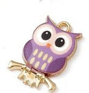 Charms - Owl - 21.5mm x 15mm - 2 pieces