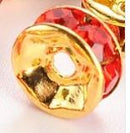 Rondelles with Rhinestones - 4mm - 20 pieces