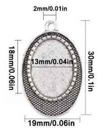 Bezel Earrings Kit - Oval - 1 pair