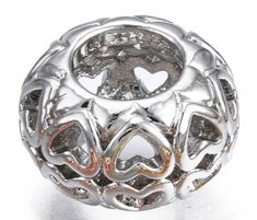 Metal - Rondelle (European Style) - 11.5mm x 7mm - 10 pieces