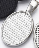 Bezel Pendant - Oval - 31mm x 12.5mm - 1 piece