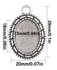 Bezel Earrings Kit - Oval - 1 pair