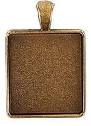 Bezel Pendant Kit - Square - 1 set