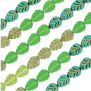 Czech - Table Cut - Leaves - 1 strand