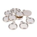 Bezel Pendant - 23.5mm x 18.8mm - Antique Silver