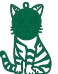 Charms - Stainless Steel - Spray Painted - Cats - 2 pieces