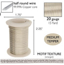 BeadSmith - Craft Wire - Textured Tarnish Resistant