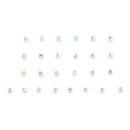 Kit - Acrylic - Round (Flat) - Alphabet - 6mm