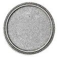 Bezel Brooch Kit - Round - 1 piece - Antique Silver