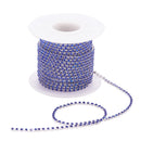 Chain - Silver Cup with Rhinestones - 2mm - 1 meter
