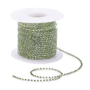 Chain - Silver Cup with Rhinestones - 2mm - 1 meter