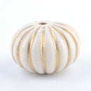 Acrylic - Pumpkin - Beige with Golden Metal Enlaced