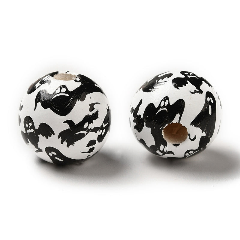 Wood - Round - Halloween - 16mm - 10 pieces