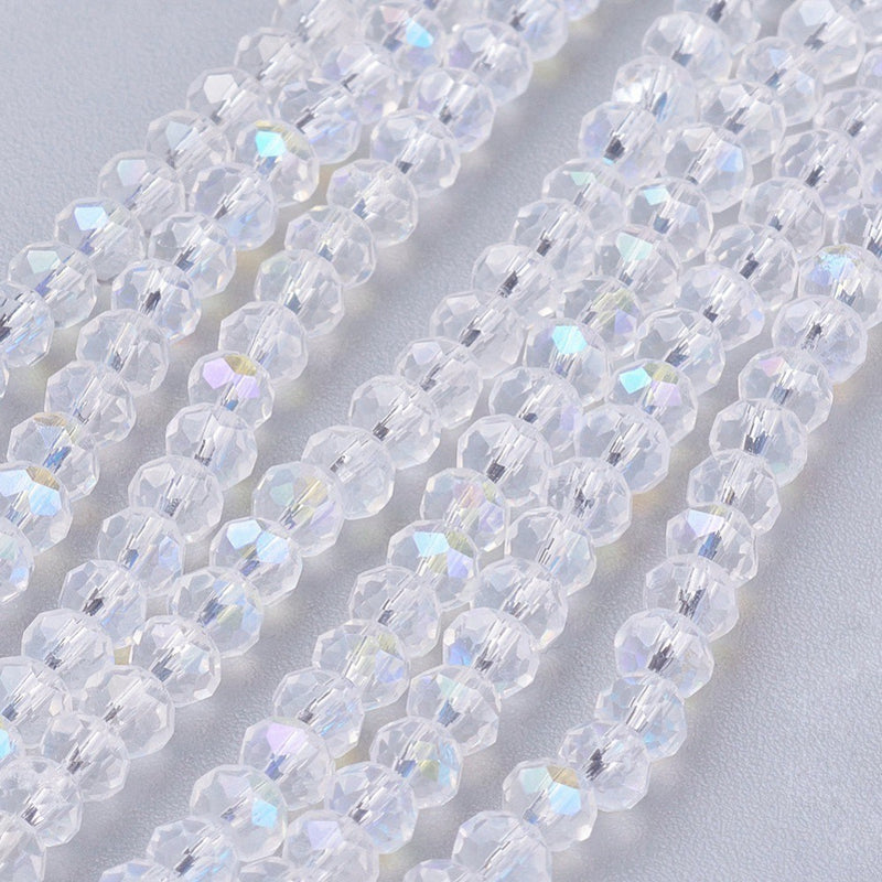 Glass - Abacus (Faceted) - 3mm x 2mm - 30cm