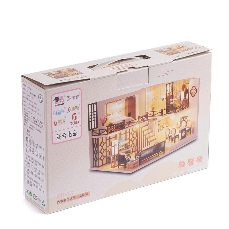 Handmade DIY Wooden  Miniature Dollhouse Kit