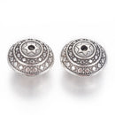 Metal - Rondelle - 23mm x 16mm - Antique Silver