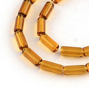 Glass - Tube - 10mm x 4mm - 30cm Strand