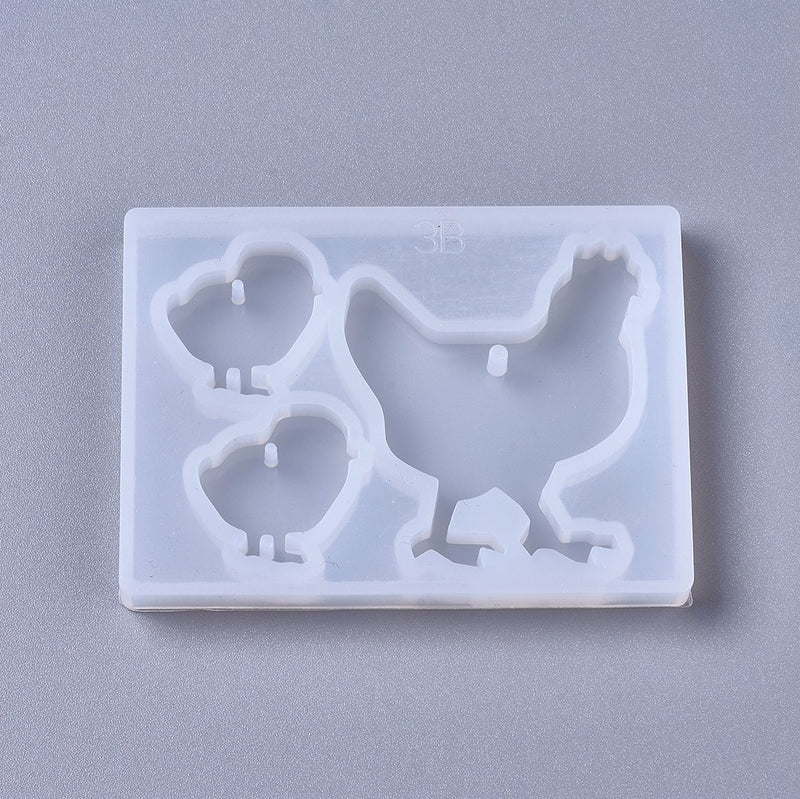 Silicone Pendant/Earring Mold - Chicken