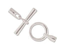 Clasp - Toggle - Glue In Clasp - Round - 29mm - 1 Set