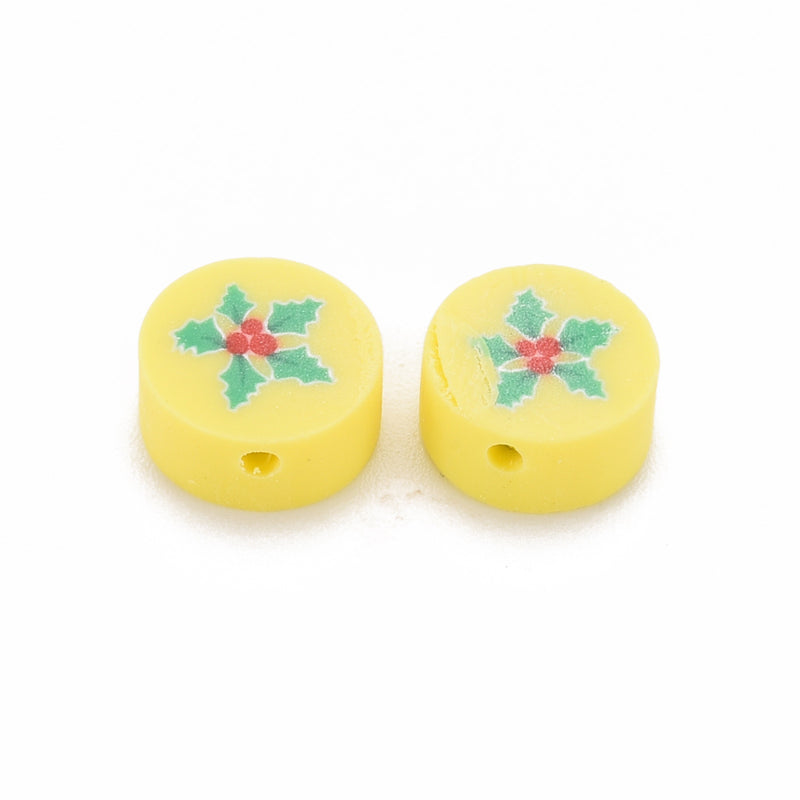 Polymer Clay - Round (Flat) - 10mm - 10 pieces