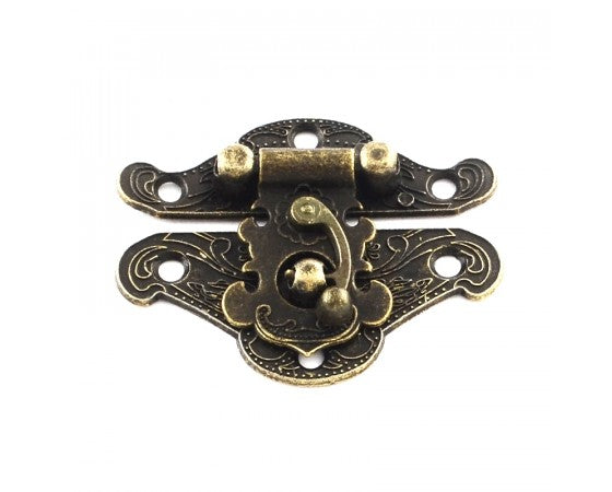 Clasp - Box Lock - 38mm x 49mm - Antique Bronze
