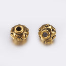 Metal - Rondelle - 7mm x 5mm - Antique Golden