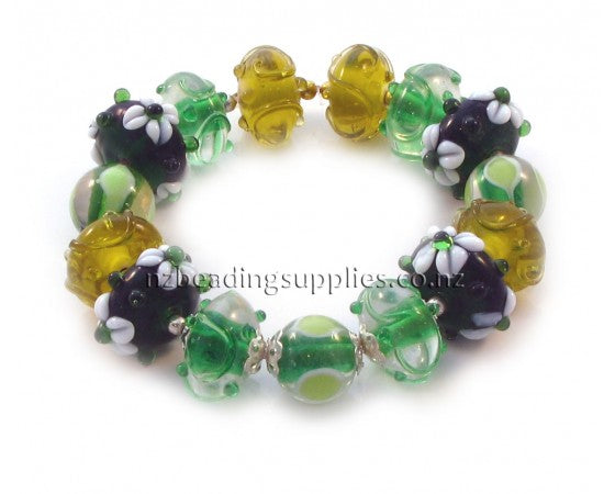 Lampwork - Bead Set - 15 pieces