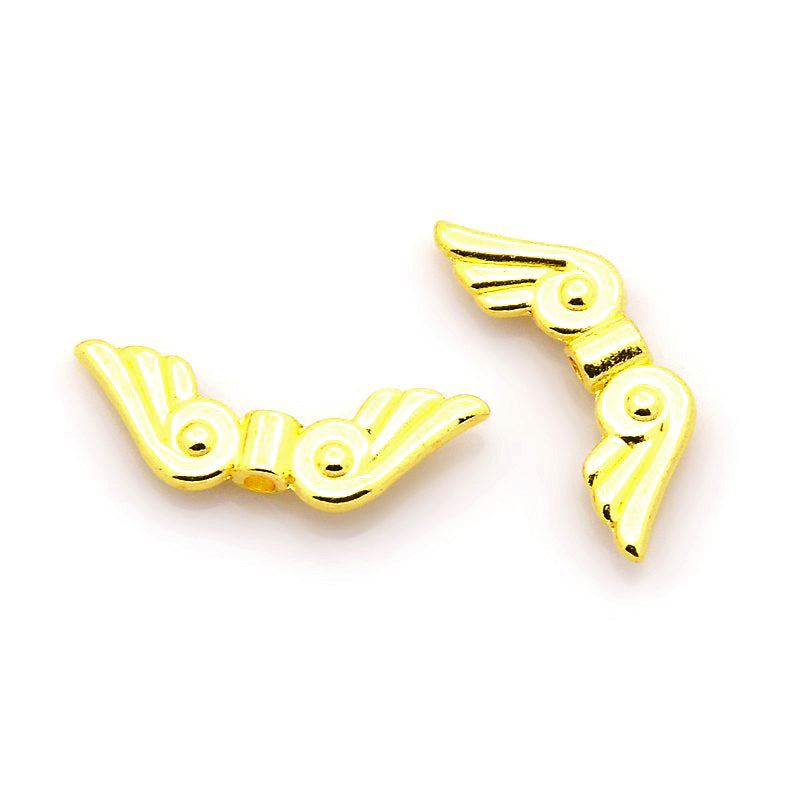 Metal - Angel Wings - 21mm x 7.5mm - 20 pieces