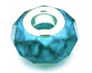 Resin - Rondelle (Faceted) (European Style) - 14mm x 9mm - 1 piece