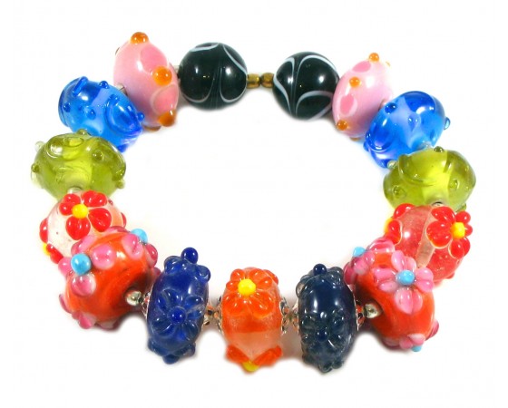 Lampwork - Bead Set - 15 pieces