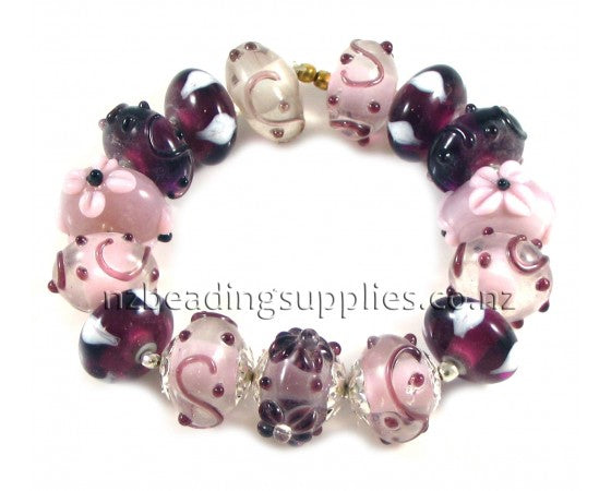 Lampwork - Bead Set - 15 pieces